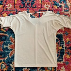 Ann Taylor Petite White/Cream Blouse